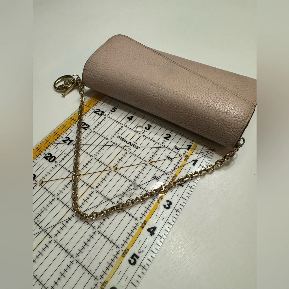 Dior leather saddle wallet on chain